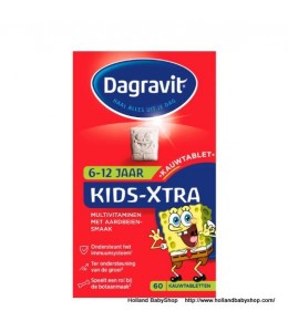 Dagravit Kids Xtra Multivitamins 6-12 Years Chewable Strawberry flavor 60pc